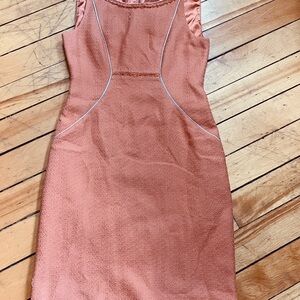 T Tahari Terracotta Sleeveless Midi Dress